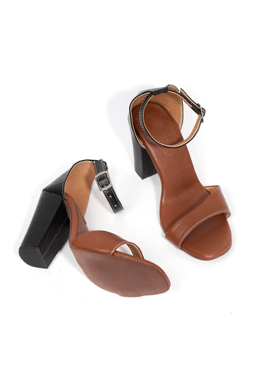 Ombre Brown Strap Heels – Cushion Padded & Comfortable
